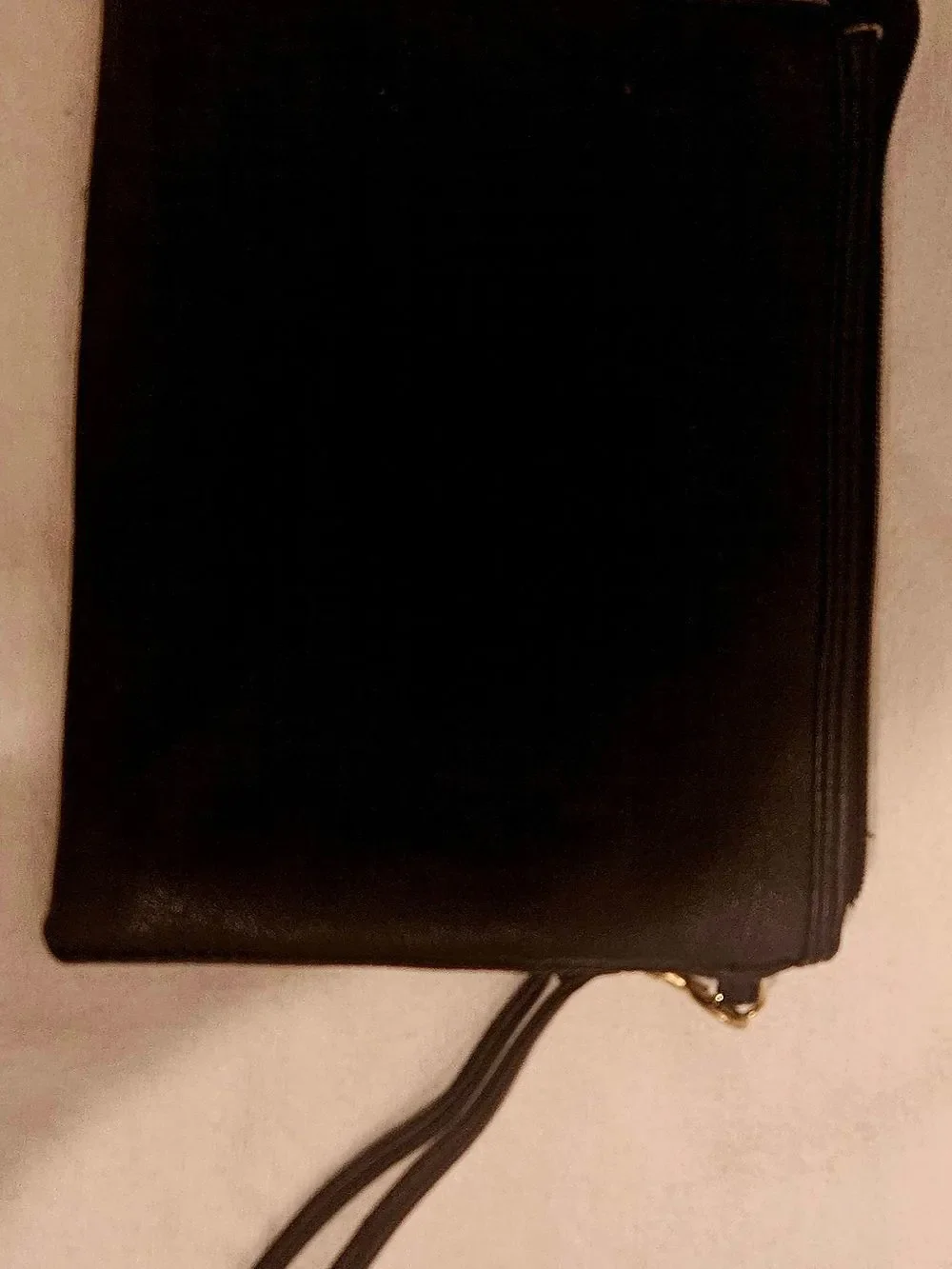 Black Studded Wristlet Clutch with Gold Hardware
